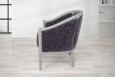 Fauteuil Cabriolet Paul ralis en Chne Massif de style Louis Philippe Tissu Prune MMP Boutique