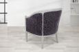 Fauteuil Cabriolet Paul ralis en Chne Massif de style Louis Philippe Tissu Prune MMP Boutique