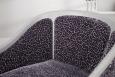Fauteuil Cabriolet Paul ralis en Chne Massif de style Louis Philippe Tissu Prune MMP Boutique