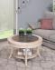 Table basse ronde Gal ralise en Chne Massif de style Louis Philippe Cramique Incruste  SEULEMENT 1 DISPONIBLE