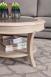 Table basse ronde Gal ralise en Chne Massif de style Louis Philippe Cramique Incruste  SEULEMENT 1 DISPONIBLE
