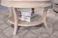 Table basse ronde Gal ralise en Chne Massif de style Louis Philippe Cramique Incruste  SEULEMENT 1 DISPONIBLE