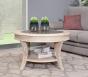 Table basse ronde Gal ralise en Chne Massif de style Louis Philippe Cramique Incruste  SEULEMENT 1 DISPONIBLE