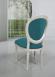 Chaise Simon ralise en Chne Massif de style Louis XVI Finition Chne Bross Gris Perle Patin