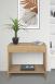 Console 2 tiroirs Frdric ralise en chne de style Contemporain teinte : BROSSE-NATUREL