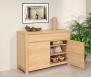 Buffet 2 portes Jean-Lin  réalisé en Chêne de Ligne contemporaine Finition Chêne Brossé