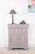 Petit Buffet 2 portes 4 tiroirs Thimoty ralis en chne massif de style Louis Philippe Finition Chne Bross Gris Patin SEULEMENT 1 DISPONIBLE