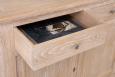 Buffet 4 portes Amaury ralis en Chne Massif de style Campagnard Finition Chne bross blanchi MEUBLE UNIQUE
