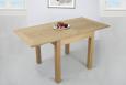 Table de repas 75x75 ralise en Chne massif de style Contemporain, plateau ouvert 150x75 SEULEMENT 1 DISPONIBLE
