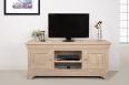 Meuble TV 16/9eme Julien ralis en Chne Massif de style Louis Philippe Finition Chne Bross Blanchi SEULEMENT 1 DISPONIBLE