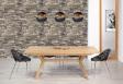 Table de repas rectangulaire 200X100 ralise en Chne Ligne Contemporaine avec 2 allonges incorpores de 45 cm