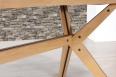 Table de repas rectangulaire 200X100 ralise en Chne Ligne Contemporaine avec 2 allonges incorpores de 45 cm