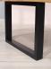 Table rectangulaire Yvan ralise en Chne massif 200x95 Plateau Fixe Plateau chne Naturel Pitement chne bross Noir