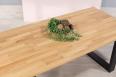 Table rectangulaire Yvan ralise en Chne massif 200x95 Plateau Fixe Plateau chne Naturel Pitement chne bross Noir