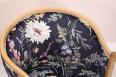 Fauteuil Cabriolet Mathieu ralis en Chne Massif de style Louis Philippe Tissu d'ameublement FSM