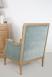 Fauteuil de style Louis XVI ralis en Chne massif  Tissu FSM  SEULEMENT1 DISPONIBLE